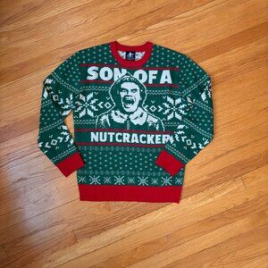 Elf Son of a Nutcracker Ugly Christmas sweater NWOT